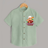 Leader Like Nehru Personalized Shirt - MINT GREEN - 0 - 6 Months Old (Chest 23")