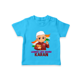 Leader Like Nehru Personalized Kid T-shirt - SKY BLUE - 0-5 Months Old (Chest 17")