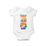 Truthful Like Gandhi Personalized Baby Romper - WHITE - New Born (Chest 14")