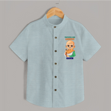 Truthful Like Gandhi Personalized Shirt - ARCTIC BLUE - 0 - 6 Months Old (Chest 23")