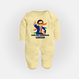 Lead Like Ambedkar Personalized Fullbody suit - PASTEL YELLOW - New Born (Chest 7.5")
