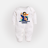 Lead Like Ambedkar Personalized Fullbody suit - WHITE - New Born (Chest 7.5")