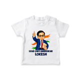 Lead Like Ambedkar Personalized Kid T-shirt - WHITE - 0-5 Months Old (Chest 17")