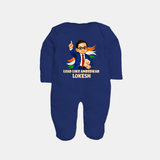 Lead Like Ambedkar Personalized Fullbody suit - NAVY BLUE - New Born (Chest 7.5")