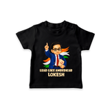 Lead Like Ambedkar Personalized Kid T-shirt - BLACK - 0-5 Months Old (Chest 17")