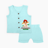 Little Swaraj Hero Personalized Baby Jabla - BABY BLUE - 0 - 3 Months Old (Chest 9.8")