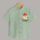 Little Swaraj Hero Personalized Shirt - MINT GREEN - 0 - 6 Months Old (Chest 23")