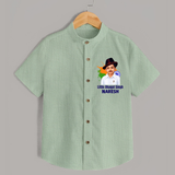 Little Bhagat Singh personalized Shirt - MINT GREEN - 0 - 6 Months Old (Chest 23")