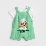 Little Captain of Freedom Personalized Dungaree - GREEN - 0 - 5 Months Old (Chest 18")