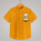 Little Captain of Freedom Personalized Shirt - CHROME YELLOW - 0 - 6 Months Old (Chest 23")