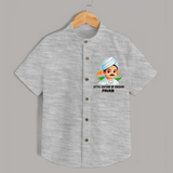 Little Captain of Freedom Personalized Shirt - GREY - 0 - 6 Months Old (Chest 23")