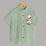 Little Captain of Freedom Personalized Shirt - MINT GREEN - 0 - 6 Months Old (Chest 23")