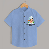 Little Captain of Freedom Personalized Shirt - SKY BLUE - 0 - 6 Months Old (Chest 23")