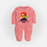 Little Kappalottiya Tamizhan Personalized Fullbody suit - PEACH - New Born (Chest 7.5")