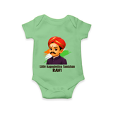 Little Kappalottiya Tamizhan Personalized Baby Romper - GREEN - New Born (Chest 14")