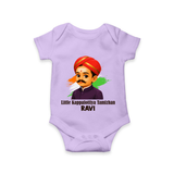 Little Kappalottiya Tamizhan Personalized Baby Romper - LILAC - New Born (Chest 14")