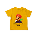 Little Kappalottiya Tamizhan Personalized Kid T-shirt - CHROME YELLOW - 0-5 Months Old (Chest 17")