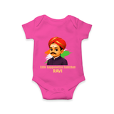 Little Kappalottiya Tamizhan Personalized Baby Romper - HOT PINK - New Born (Chest 14")