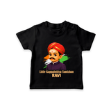 Little Kappalottiya Tamizhan Personalized Kid T-shirt - BLACK - 0-5 Months Old (Chest 17")