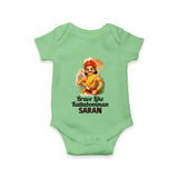 Brave Like Kattabomman Personalized Baby Romper - GREEN - New Born (Chest 14")