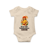 Brave Like Kattabomman Personalized Baby Romper - IVORY - New Born (Chest 14")