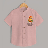Brave Like Kattabomman Personalized Shirt - PEACH - 0 - 6 Months Old (Chest 23")
