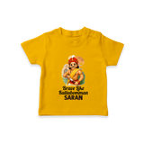 Brave Like Kattabomman Personalized Kid T-shirt - CHROME YELLOW - 0-5 Months Old (Chest 17")