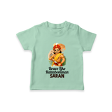 Brave Like Kattabomman Personalized Kid T-shirt - MINT GREEN - 0-5 Months Old (Chest 17")
