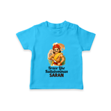 Brave Like Kattabomman Personalized Kid T-shirt - SKY BLUE - 0-5 Months Old (Chest 17")