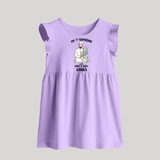 My First Ramadan Custom Name Kids Baby Frock - LILAC - 0 - 3 Months Old (Chest 17")