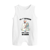 My First Ramadan Custom Name Kids Romper Suit - WHITE - 0 - 5 Months Old (Chest 18")