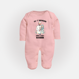 My First Ramadan Custom Name Kids Fullbody Suit - BABY PINK - New Born (Chest 7.5")