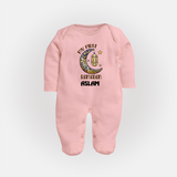 Personalised Ramadan Special Kids Fullbody Suit - BABY PINK - New Born (Chest 7.5")