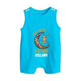 Personalised Ramadan Special Kids Romper Suit - SKY BLUE - 0 - 5 Months Old (Chest 18")