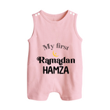 My First Ramadan Celebration Romper Suit for Kids - BABY PINK - 0 - 5 Months Old (Chest 18")
