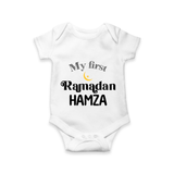 My First Ramadan Celebration Romper for Kids - WHITE - New Born (Chest 14")