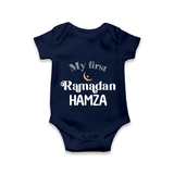 My First Ramadan Celebration Romper for Kids - NAVY BLUE - New Born (Chest 14")