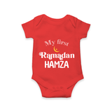 My First Ramadan Celebration Romper for Kids - RED - New Born (Chest 14")