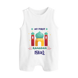 Ramadan Special Personalised Kids Romper Suit with Name - WHITE - 0 - 5 Months Old (Chest 18")