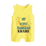 Custom Name My First Ramadan Kids Romper Suit - PASTEL YELLOW - 0 - 5 Months Old (Chest 18")