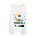 Custom Name My First Ramadan Kids Romper Suit - WHITE - 0 - 5 Months Old (Chest 18")