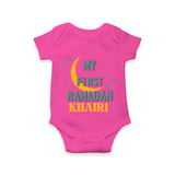 Custom Name My First Ramadan Kids Romper - HOT PINK - New Born (Chest 14")