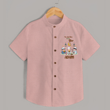 Personalised “I’m Here for Iftar” Kids Shirt with Name - PEACH - 0 - 6 Months Old (Chest 23")