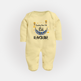 Counting Stars Till Eid Personalised Kids Fullbody Suit - PASTEL YELLOW - New Born (Chest 7.5")