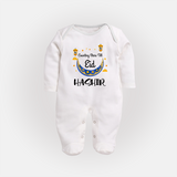 Counting Stars Till Eid Personalised Kids Fullbody Suit - WHITE - New Born (Chest 7.5")