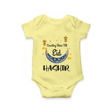 Counting Stars Till Eid Personalised Kids Romper - PASTEL YELLOW - New Born (Chest 14")
