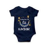 Counting Stars Till Eid Personalised Kids Romper - NAVY BLUE - New Born (Chest 14")
