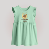 Eid Loading… Personalised Kids Baby Frock with Name - MINT GREEN - 0 - 3 Months Old (Chest 17")