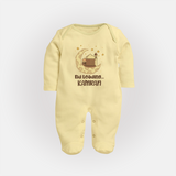 Eid Loading… Personalised Kids Fullbody Suit with Name - PASTEL YELLOW - New Born (Chest 7.5")