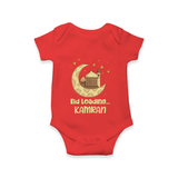 Eid Loading… Personalised Kids Romper with Name - RED - New Born (Chest 14")